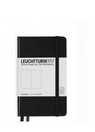 Блокнот leuchtturm1917 кишеньковий, чорний, чисті аркуші (317257)1 фото