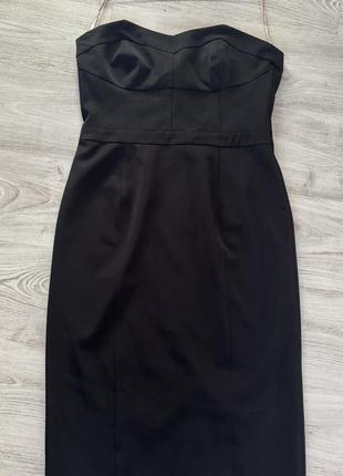 Корсетное платье деловая черный размер 48