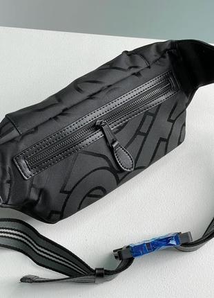 Чоловіча сумка black quilted fabric medium sonny belt bag3 фото