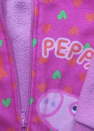 Флисовый человечек пижама peppa pig 2 3 года 92 98 см3 фото