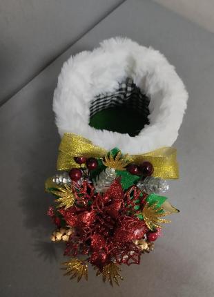 Сапожок новогодний, рождественский ботинок ручная работа4 фото