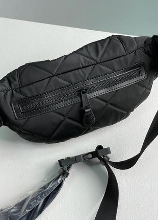 Чоловіча сумка  black quilted fabric medium sonny belt bag6 фото