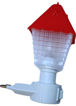 Нічник хатинка 7w:червоний