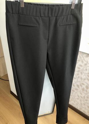 Черные брюки скинни, база, базовые, с утяжкой, плотные.на резинке, стрейч2 фото