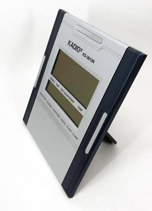Електронний багатофункціональний будильник kadio kd-3810n, настільний електронний годинник2 фото