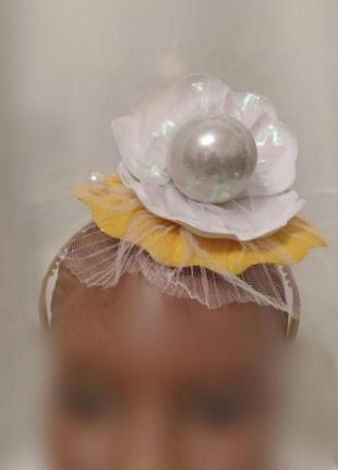 Ободок жемчужина бусина бусинка жемчужинка к праздничному костюму обруч бусинка