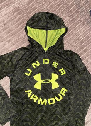 Лонгслив неоновый неон зеленый under armour худи с капюшоном футболка1 фото