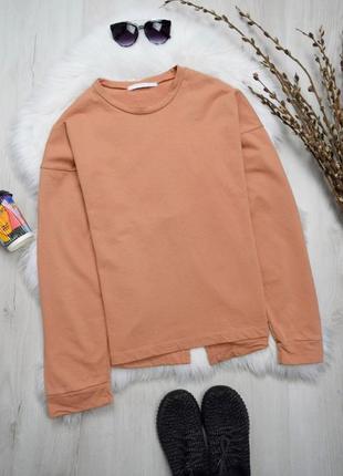 Бежевая толстовка свитшот оверсайз худи оригинальная свободная