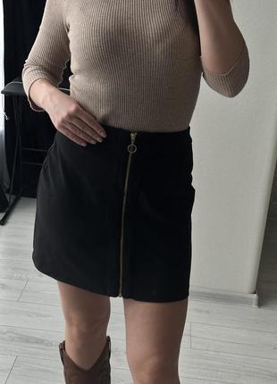Замшевая мини юбочка h&m