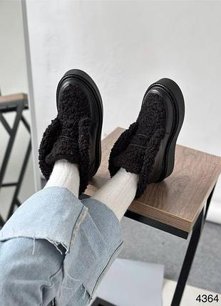 Лофери жіночі з хутром тедді4 фото