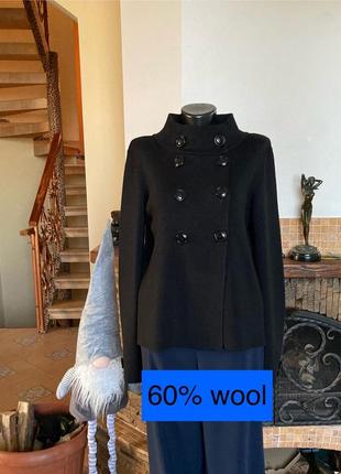 Вʼязаний шерстяний кардиган пальто  піджак з вовни вільний широкий