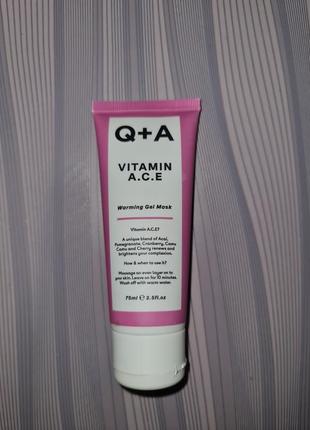 Q+a - антиоксидантная маска с витаминами a.c.e - vitamin a.c.e - warming gel mask - 75ml