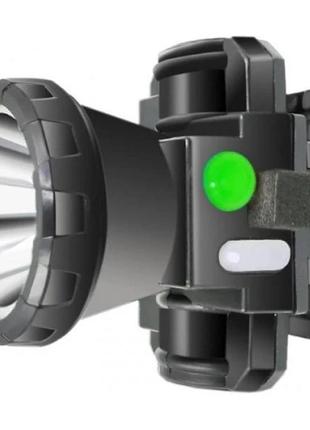 Налобний ліхтар акумуляторний usb світлодіодний хо потужний універсальний з нахилом 3 режими роботи 600mah2 фото