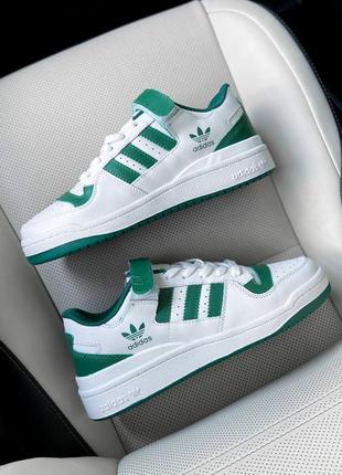 Кроссовки adidas forum white green