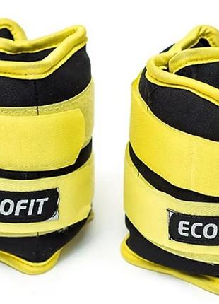 Утяжелители манжеты 2х1 кг спортивные ecofit md1625 универсальные, неопреновые для рук и ног лучшая цена с