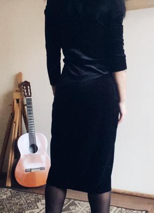 Чорне базове оксамитове велюрове плаття сукня  водолазка готичне7 фото