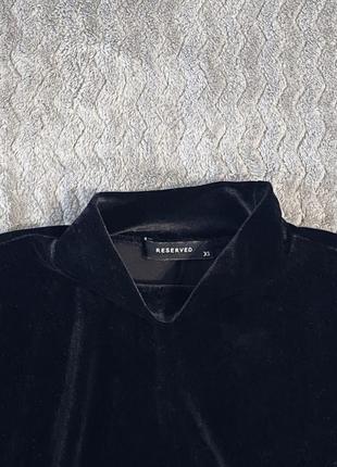 Чорне базове оксамитове велюрове плаття сукня  водолазка готичне4 фото