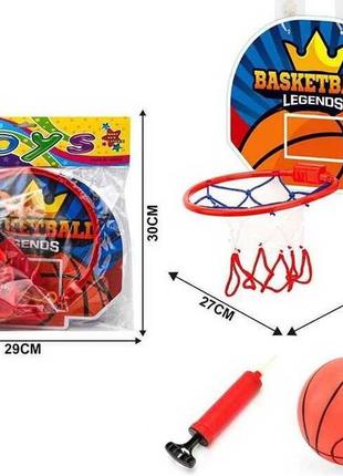 Щит баскетбольный детский 010-17 с мячом и насосом, детское баскетбольное кольцо1 фото