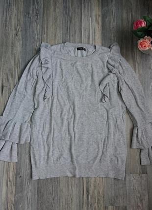 Красивый серый свитер кофта р.44 /46 джемпер пуловер4 фото