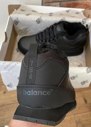 Зимние мужские кроссовки new balance 754 winter black fur черного цвета с мехом5 фото