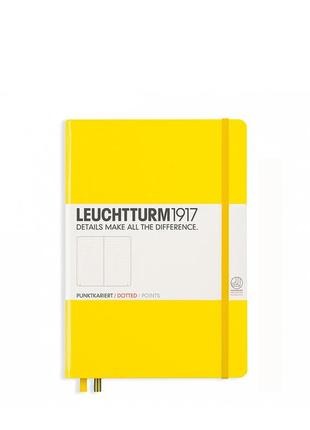 Блокнот leuchtturm1917 середній, лимонний, крапка (344800)1 фото