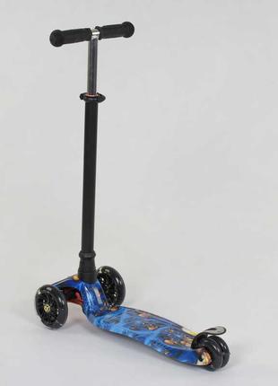 Дитячий триколісний самокат 779-1334 maxi "best scooter", колеса pu, свет, трубка керма алюмінієва3 фото