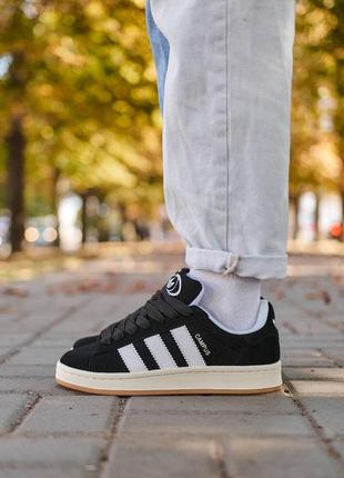 Женские демисезон adidas campus 00s black white