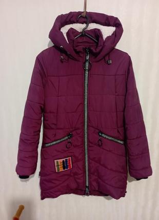 Зимова куртка- пальто на дівчинку