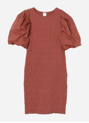 🔥стильное платье с пышными рукавами р м л