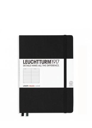 Блокнот leuchtturm1917 середній, чорний, лінія (300612)