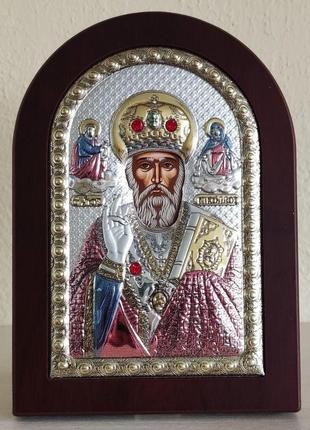 Греческая икона prince silvero святой николай ma/e1108dx-c  10x14 см