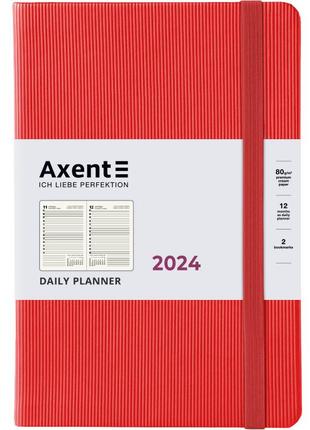 Щоденник 145*210 axent 2024 partner lines яскраво червоний (8815-24-54-a)
