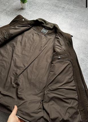 Мужская кожаная куртка hugo boss leather jacket7 фото