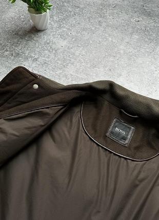 Мужская кожаная куртка hugo boss leather jacket10 фото