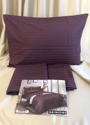 Евронабор страйп сатин бордо