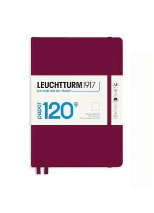 Блокнот leuchtturm1917 120g edition, середній, винний, лінія (363536)