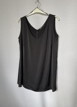 Батал чорна базова майка щільна тканина m&amp;s великі розміри розріз із боків