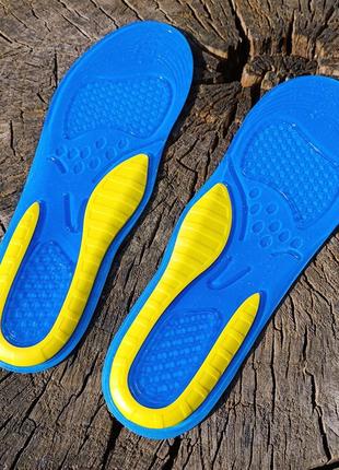 Силіконові ортопедичні устілки гелі для спортивного взуття, що амортизують 35-40 розмір 23-27 см обрізні4 фото