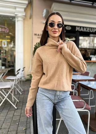 Теплый вязаный гольф 8