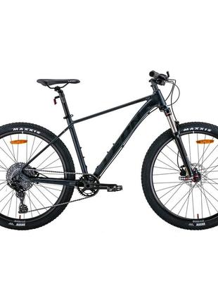 Велосипед 27.5" leon xc-50 am hydraulic lock out hdd 2022 (сірий із чорним (м)) (ops-ln-27.5-124)