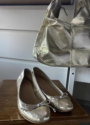 Комплект ботинки zara, сумка итальялия, кожа1 фото