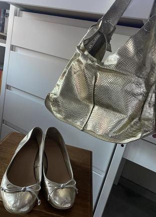 Комплект ботинки zara, сумка итальялия, кожа2 фото