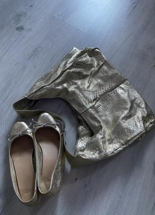 Комплект ботинки zara, сумка итальялия, кожа8 фото