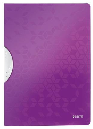 Папка а4 пластиковая клип-файл leitz wow фиолетовый (4185-00-62)