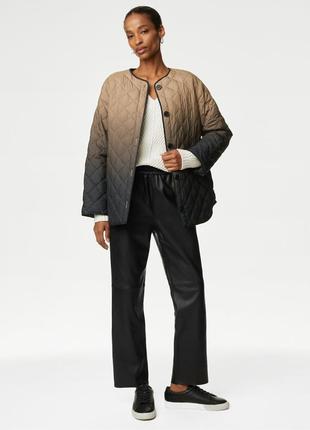 Шикарные кожаные брюки прямого кроя на подкладке autograph, marks &amp; spencer, 100% натуральная кожа1 фото
