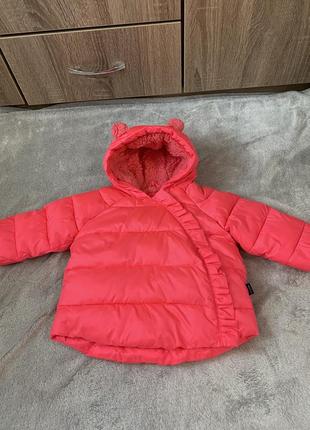 Куртка від gap рожева для дівчинки осінь/ зима 6-12