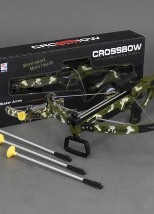 Арбалет детский с лазерным прицелом военный crossbow zy 1908 а, 60 см, со стрелами на присосках