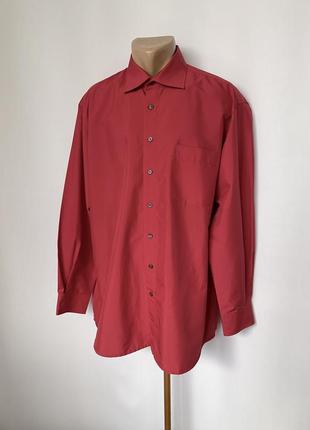 Красная рубашка с длинным рукавом винтаж