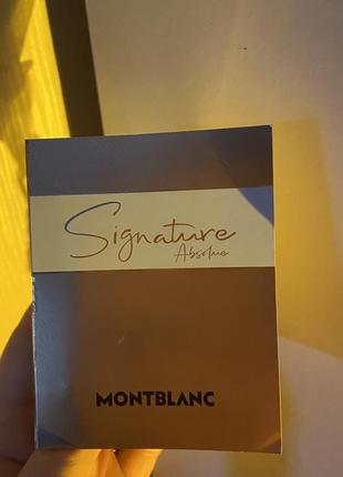 Montblanc signature absolue пробник 2 мл2 фото