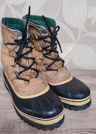 Зимние мужские термо сапоги сапоги снегоходы sorel caribou waterproof size 11/46/29.52 фото